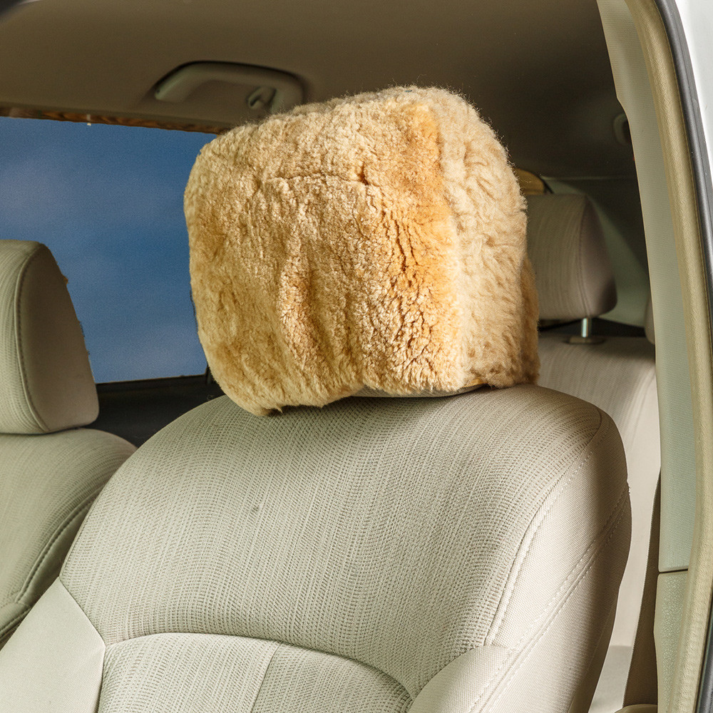 Universal Sheepskin Headrest Cover Sheepskin & Acrylic Ultimate Sheepskin