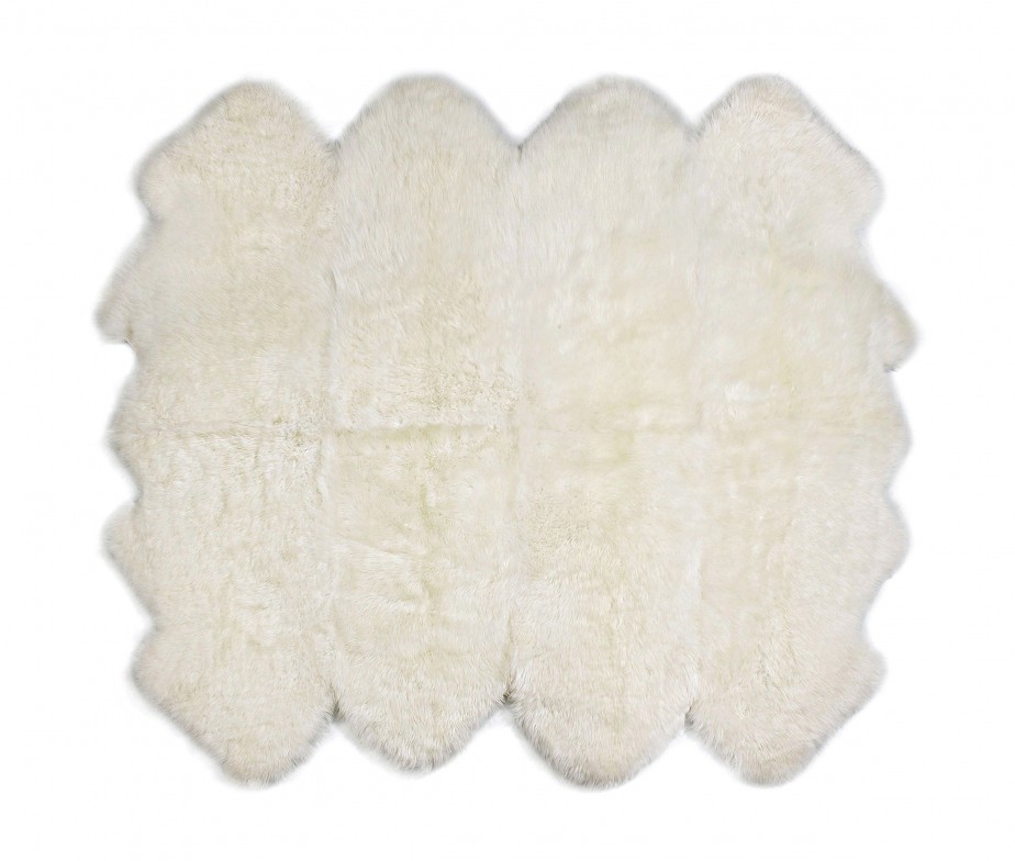 Sheepskin Rugs 8 Pelt Auskin Premium Ivory Ultimate Sheepskin