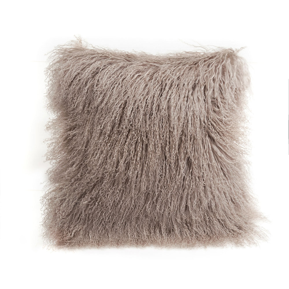 Tibetan Lambskin Curly Fur Throw Pillows Ultimate Sheepskin