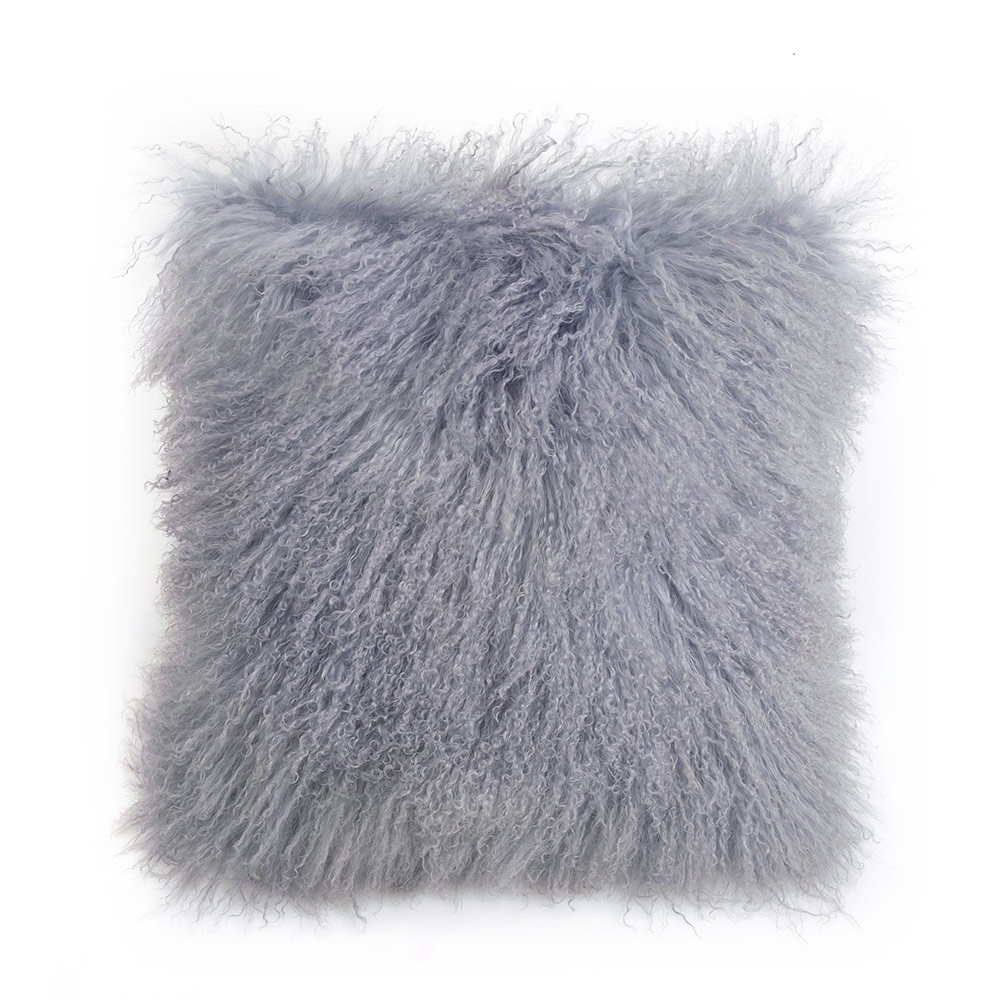 Tibetan Lambskin Curly Fur Throw Pillows Ultimate Sheepskin