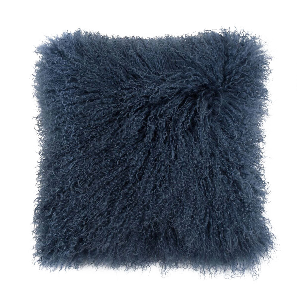 Tibetan Lambskin Curly Fur Throw Pillows Ultimate Sheepskin